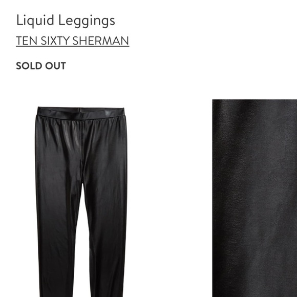 Ten Sixty Sherman Faux Leather Leggings Large - Picture 2 of 7